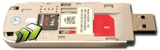 E3372h 4G USB modem with microSD card